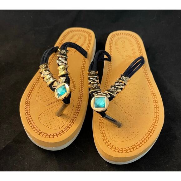 Dong k Flip flops sandals with blue jewel - Picture 1 of 8